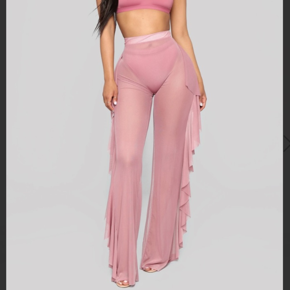 See through cover up pants